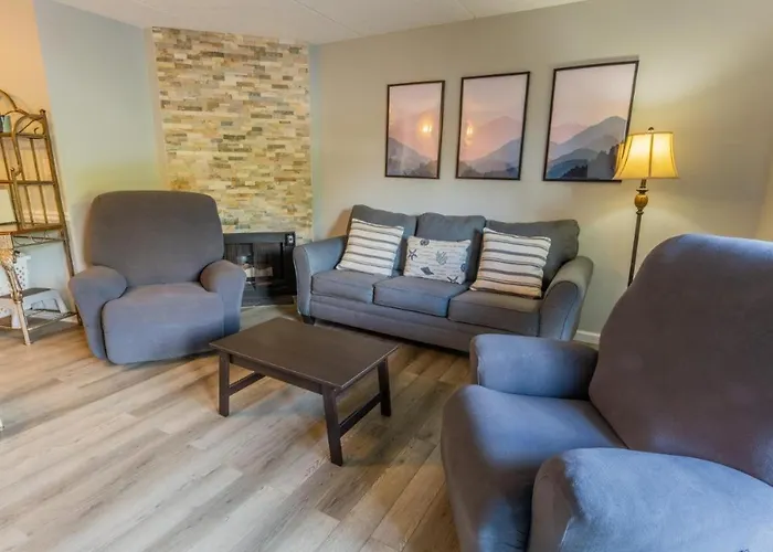 Family Bear Condos, Full King Suite, Kitchen, Pool Access Unit 103